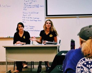 Elizabeth & Annie McLaughlin Teaching a Group Of Concealed Weapon Students  the "Reality " Of introducing a Firearm To Any Situation.