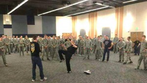 Silas Beaner and John Hertlien Teaching C.O.B.R.A. Self-Defense To Military Recruits.