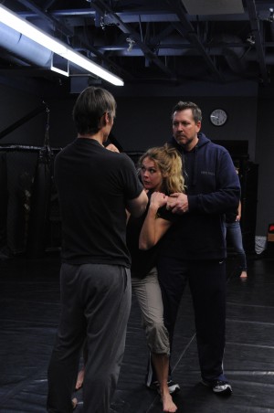  Annie McLaughlin Seen Here Demonstrating a Head lock  Escapes With Students.